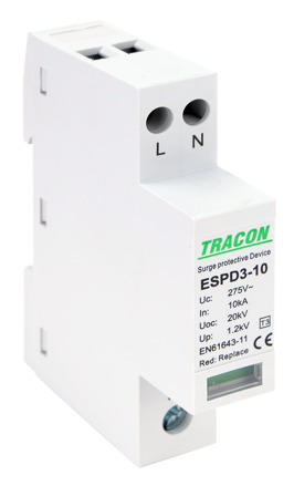 Tracon zvodič prepätia AC, typ T3, nevyberateľný modul